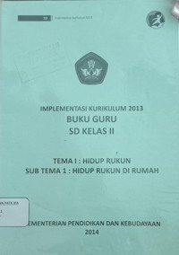 Image of Implementasi Kurikulum 2013 buku Guru SD Kelas II