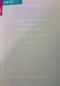 Image of In Service For Teacher Development In Sub-Saharan Africa