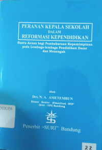 Image of Peranan Kepala Sekolah Dalam Reformasi Kependidikan