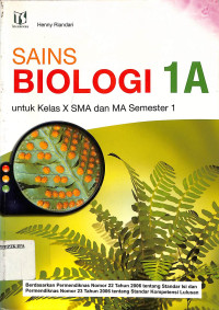 Image of Sains Biologi 1A
Untuk Kelas X SMA dan MA Semester 1