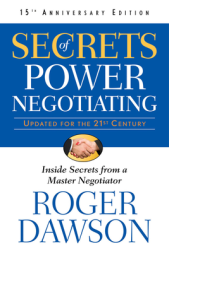 Image of SECRETS OF POWER NEGOTIATING