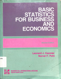 Image of BASIC STATISTICS FOR BUSINES AND ECONOMICS