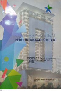 Image of Standar Nasional Perpustakaan Khusus